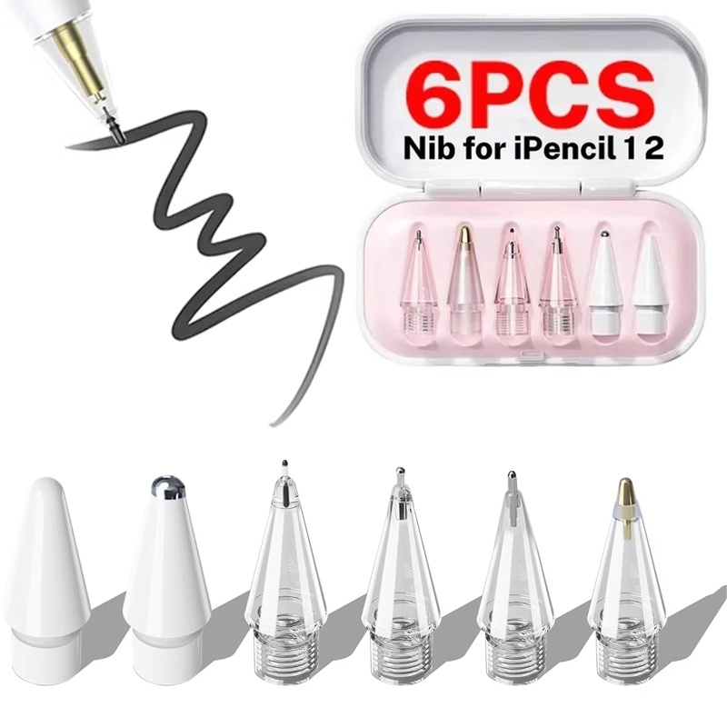 Ipad Pencil Stylus - 6 Buah Ujung Pensil Pengganti Untuk