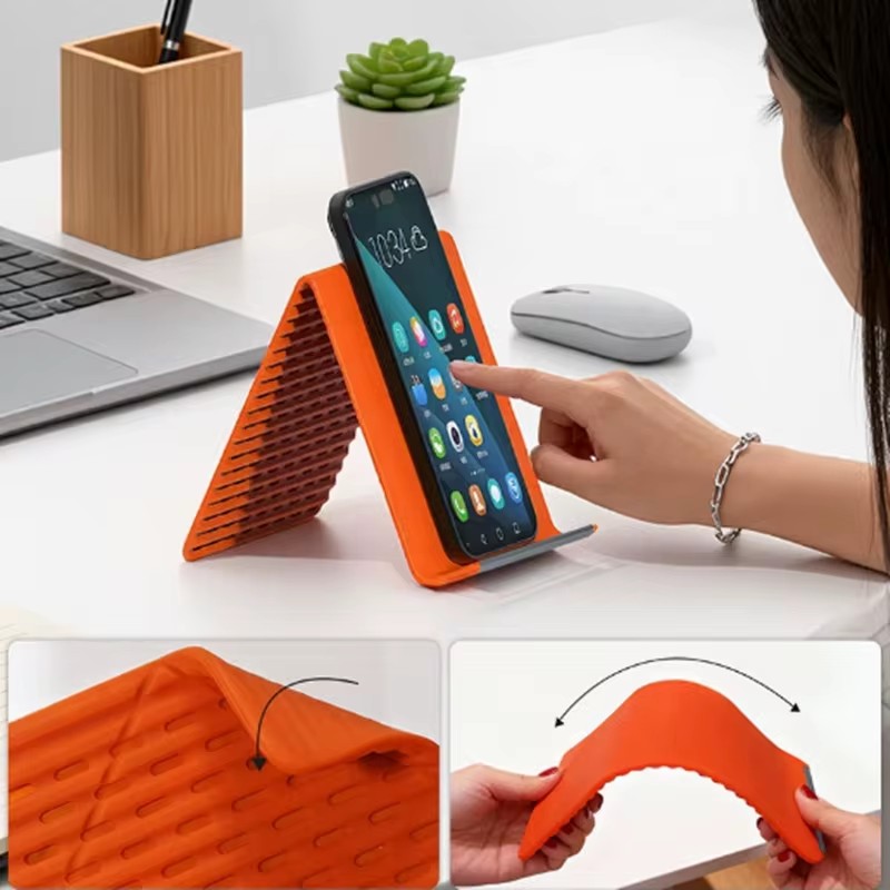 Tablet Holder Accessories - Penyangga Ponsel Silikon Lipat Fleksibel Portabel,