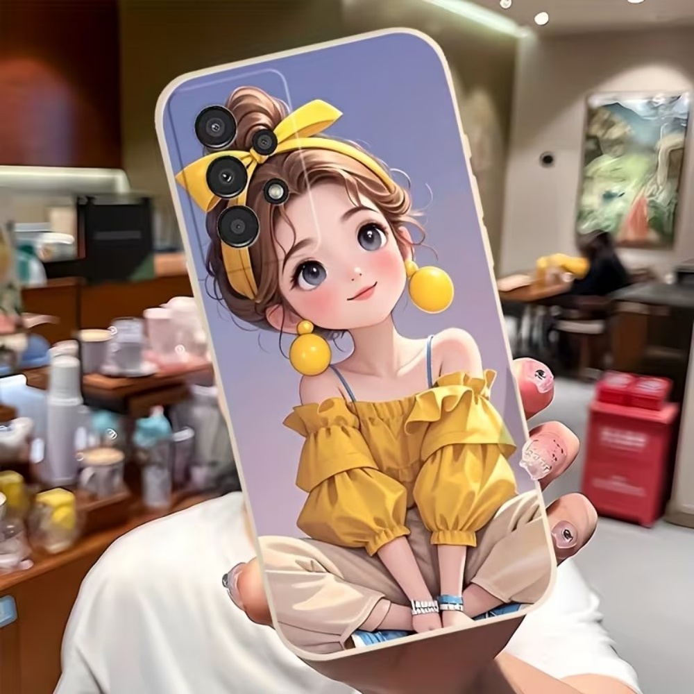 Tablet Accessories For Girls - Casing Ponsel Desain Pola Gadis Kartun